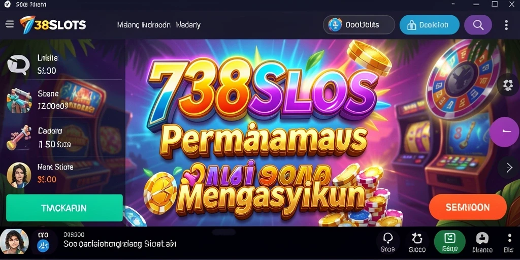 Tampilan gameplay 738SLOTS yang menarik dan penuh warna.