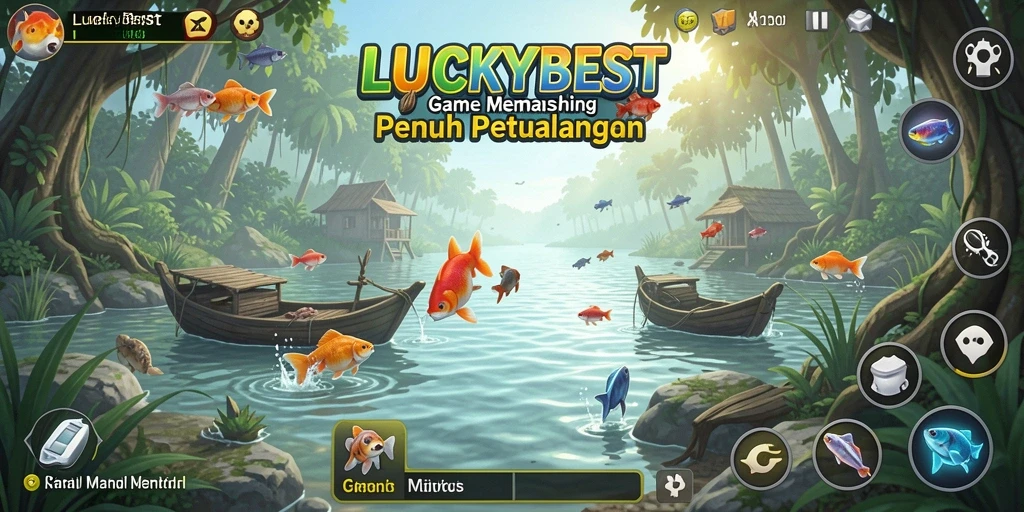Tampilan gameplay memancing yang mendebarkan di LUCKYBEST.