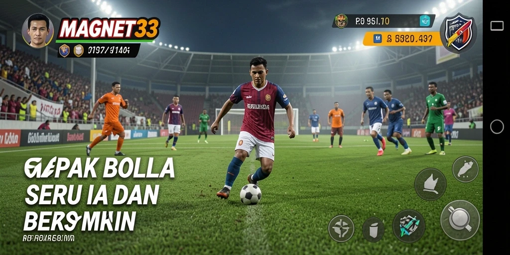Tampilan grafik cemerlang saat bermain sepak bola di MAGNET33.