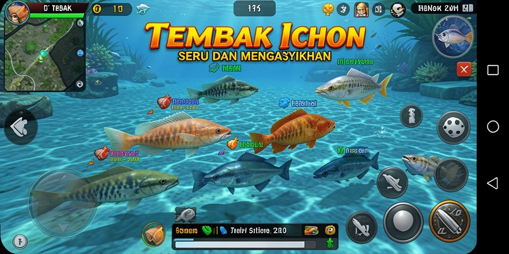Tampilan gameplay seru dalam game Tembak Ikan T6.